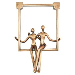 Adam & Friends Home Decor Swinging Couple Sculpture | 1-Piece | Bronze